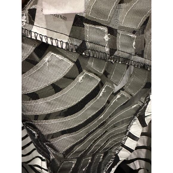 Yushi Art To Wear Lagenlook Boho Faux Leather And Mesh Oversized Blazer Large - Picture 9 of 11